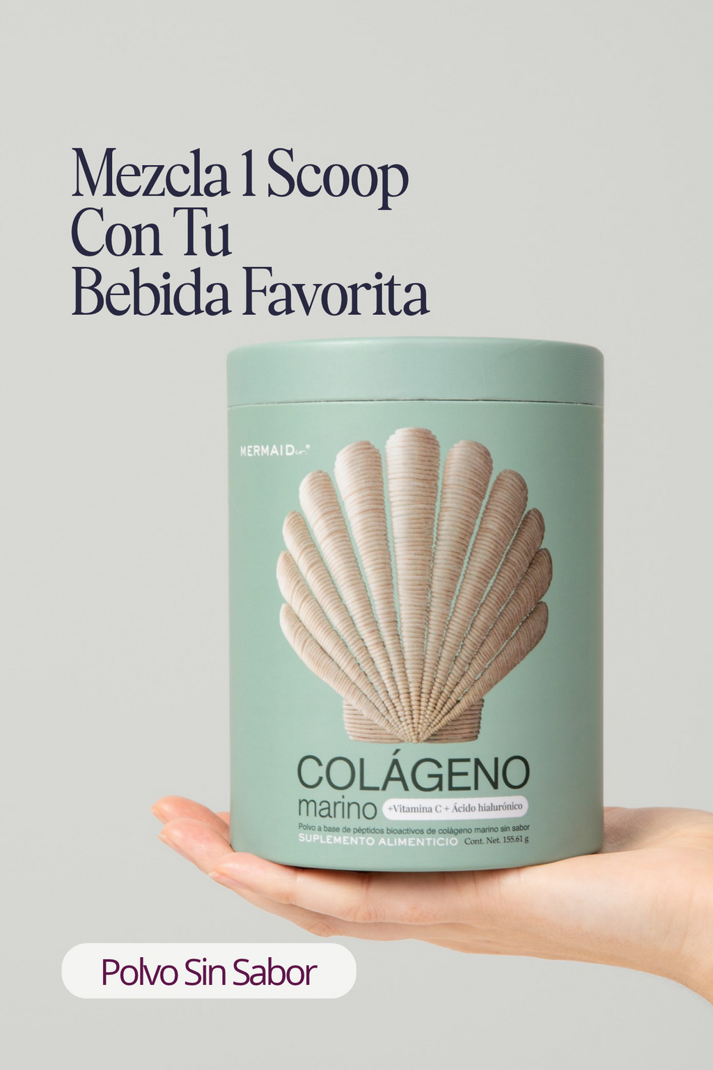 Colágeno Marino en Péptidos MERMAID co.® - Sin Sabor - Hidrolizado - Sin Azúcar