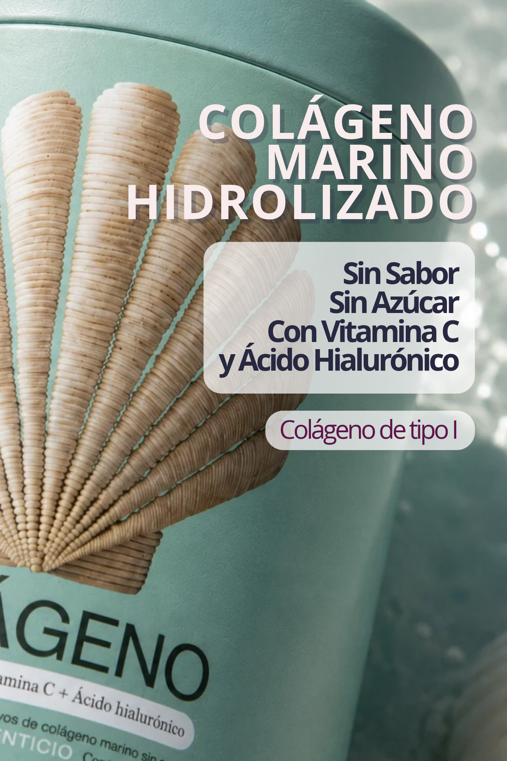 Colágeno Marino en Péptidos MERMAID co.® - Sin Sabor - Hidrolizado - Sin Azúcar
