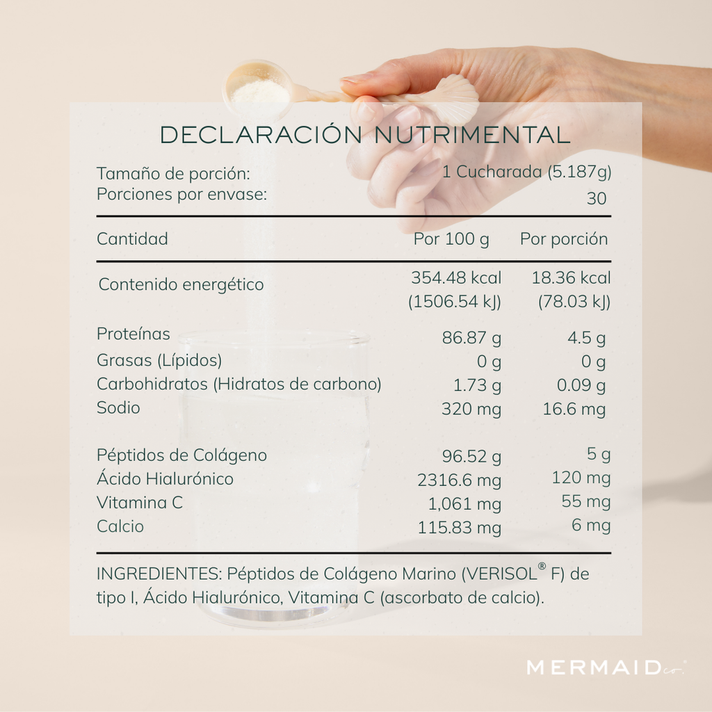 Kit 2 Colágenos Marinos en Péptidos MERMAID co.® - Sin Sabor - Hidrolizado - Sin Azúcar